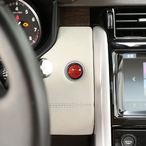 Miniatura 9 de CHEYA Interruptor de arranque de motor de automóvil Reemplazo para Land Rover Discovery 5 LR5 L462 2017 2018 Range Rover Sport Vogue (rojo)