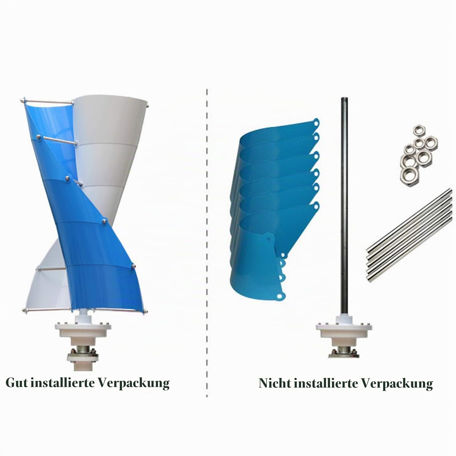 12000W vertikale Windturbine DREI Phase 24 V 48 V 96 V 220 V 5 kW Generator für Zuhause mit Faserklingen Horizontaler Home Power Wind Generator