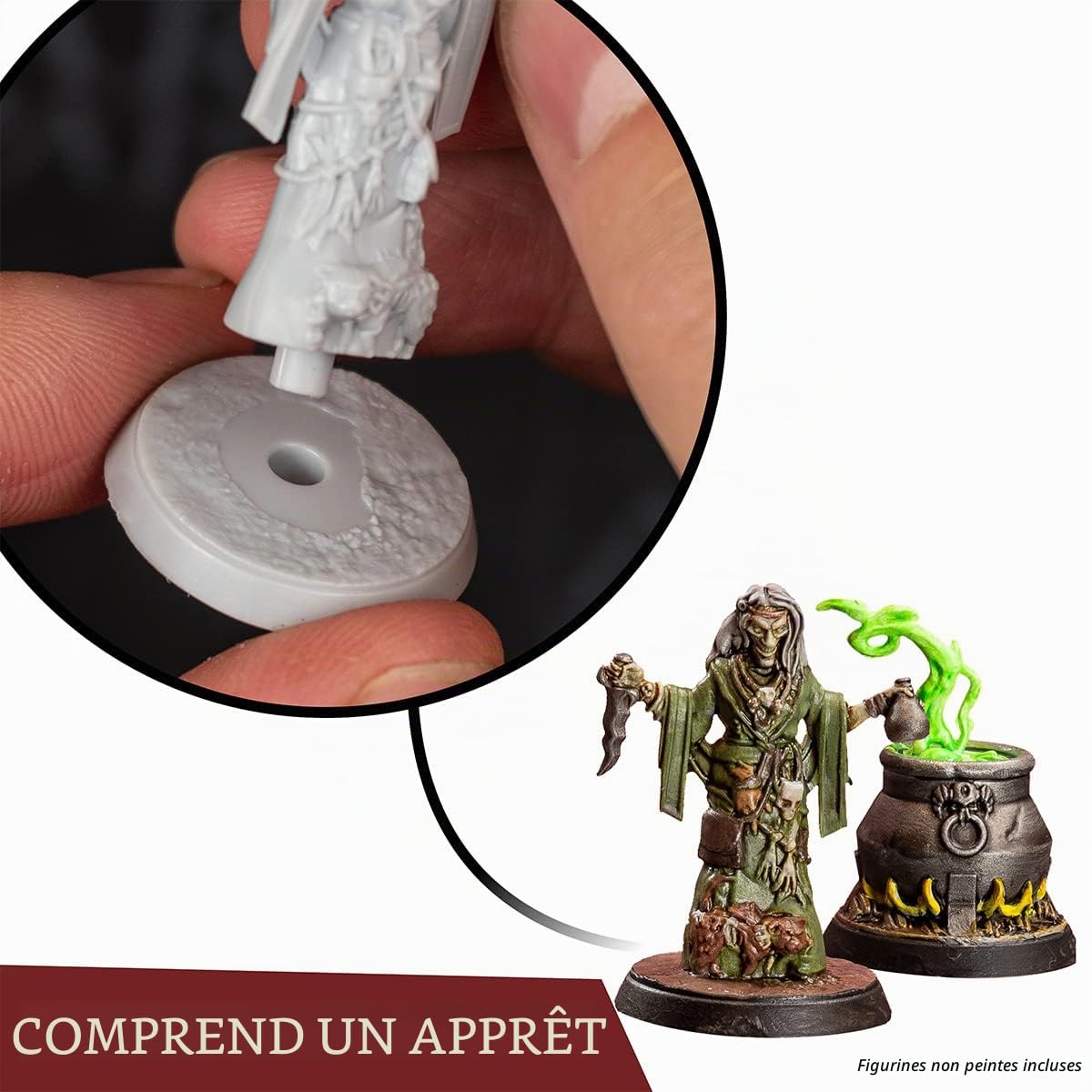 The Army Painter | GameMaster Wilderness Adventures Lot de 20 Bouteilles de Peinture Acrylique de 12 ML, 1 Pinceau Sec, 1 Figurine de sorcière en Plastique pour Warhammer 40k et Donjons et Dragons