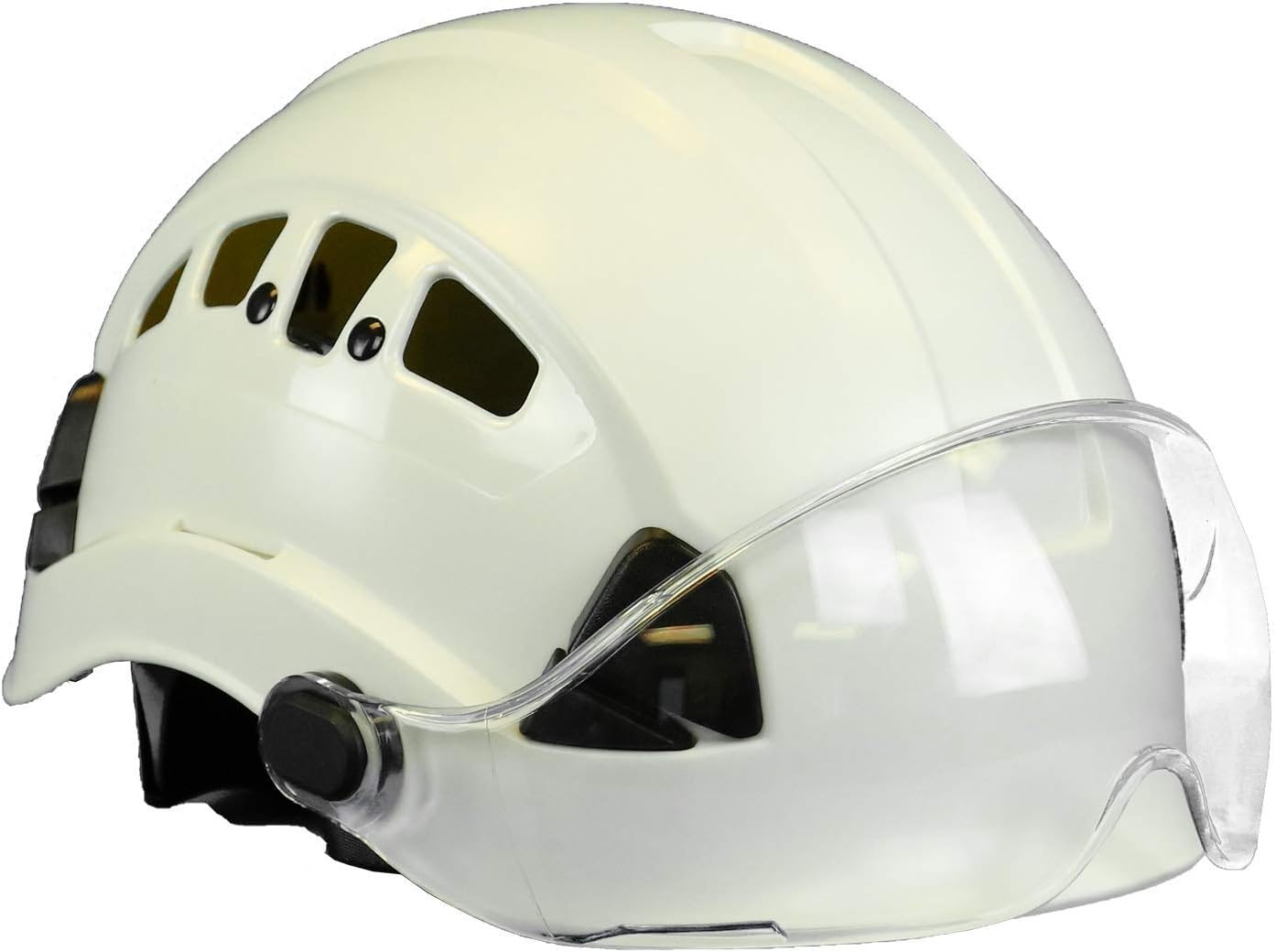 Malta Dynamics Safety Helmet (Helmet with Clear Anti-Scratch Visor) - White