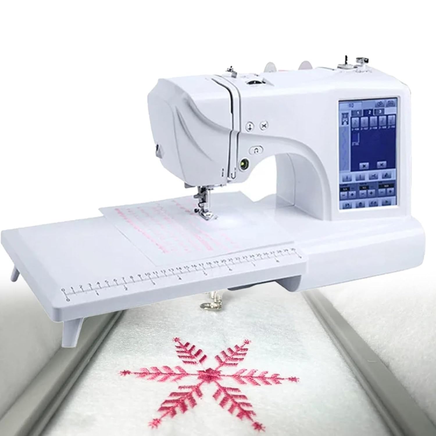 Sewing and Quilting Machine, Automatic Embroidery Machine, 2-in-1 Sewing and Embroidery Machine with Lcd Touch Screen, USB Reading, 132 Built-In Stitches, 158 Built-In Patterns, 210 Built-In Letters