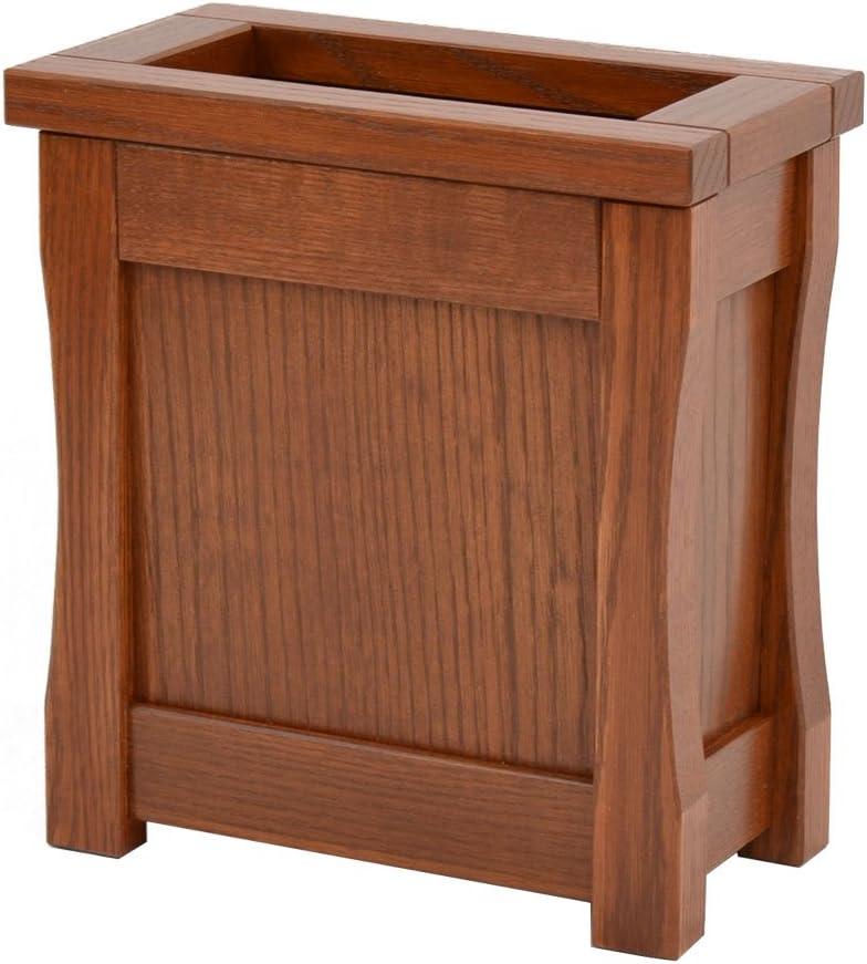 Small Wooden Trash can. Mission Style. Oak. TE-823