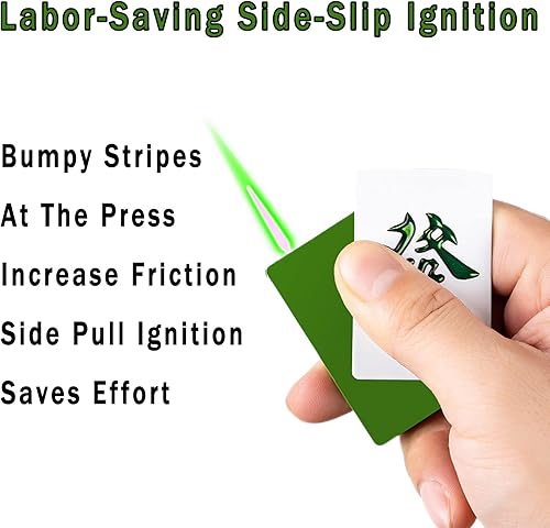 Miniatura 7 de Encendedor de antorcha, fresco, diseño en forma de Mahjong, rellenable, ajustable, encendedor de butano a prueba de viento (sin gas)