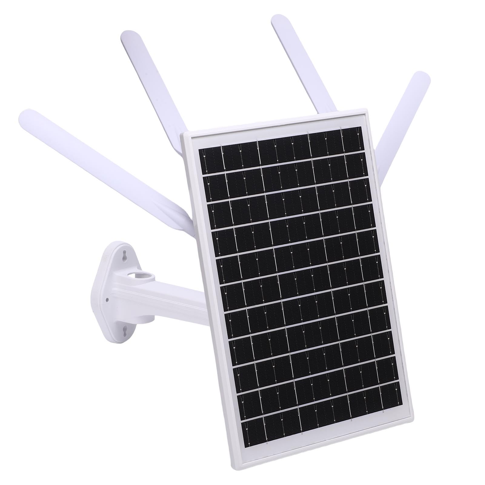 Acouto Enrutador de Módem Módem, Panel de 12W, Batería de 18000 MAh, IP66 Impermeable, WiFi Al Aire Libre para Acampar y Enrutador Moderno 4G LTE con Energía Solar con Energía Solar con (Antenas