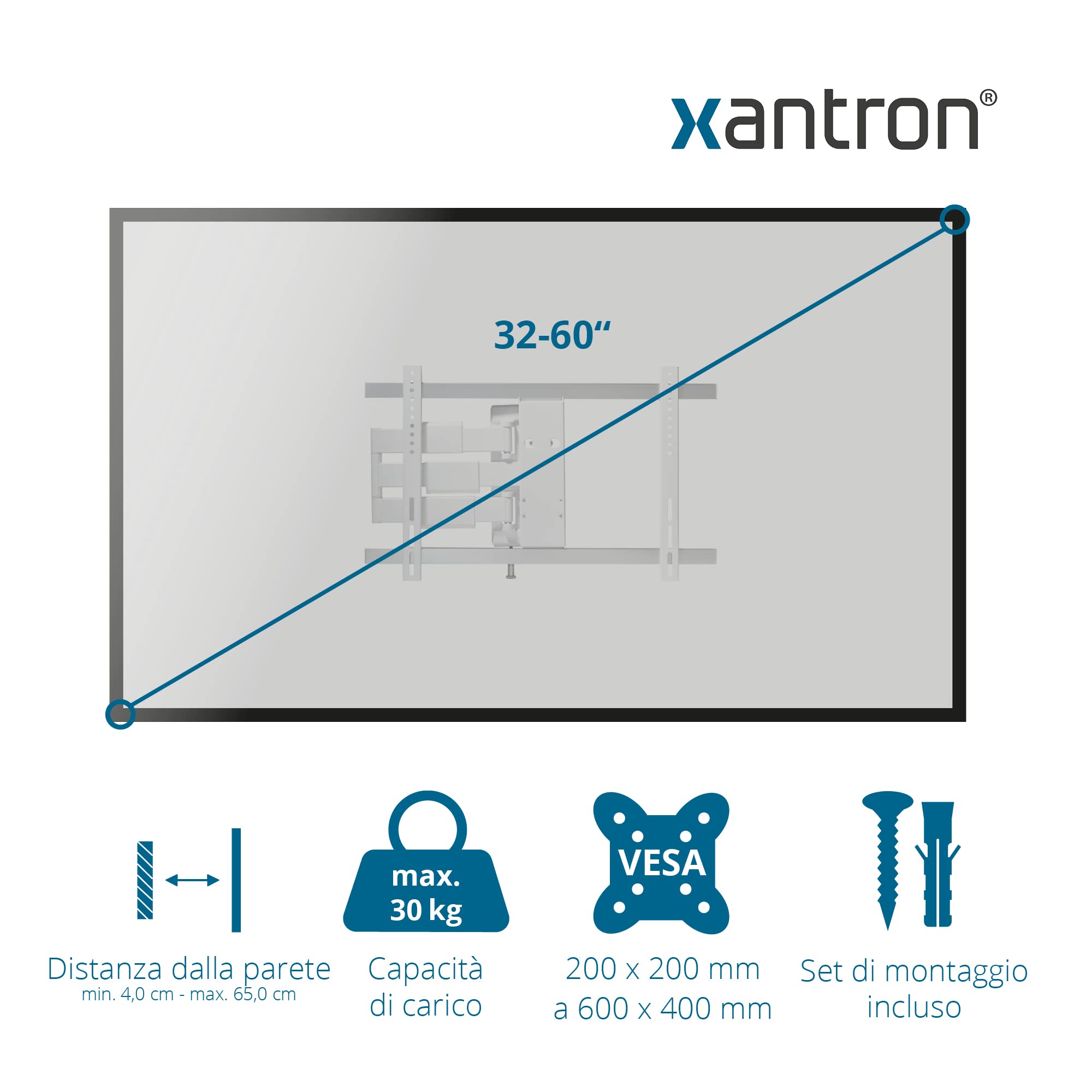 Porta Tv Astor Orientabile Girevole Full 360 – Arnaboldi Arredamenti