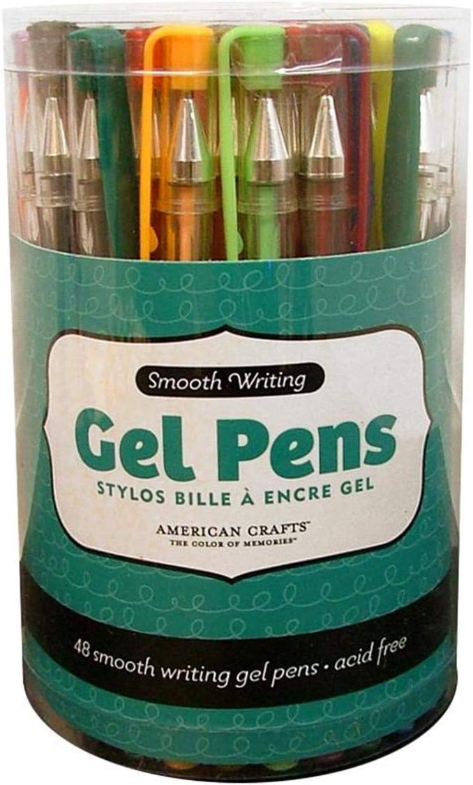 American Crafts Gel Pen Canister, 48 Per Pack