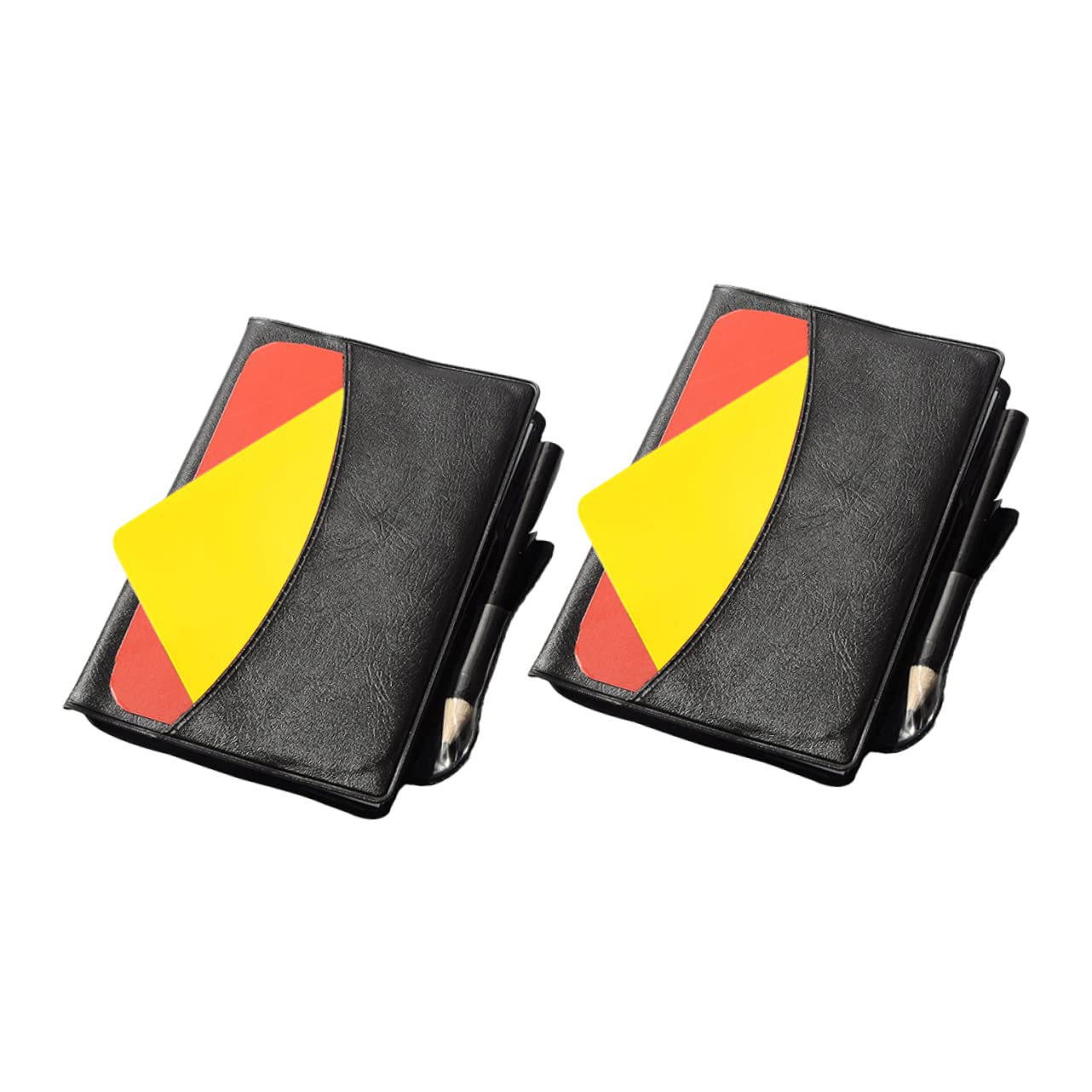 GOOHOCHY 2 Sets Standard Soccer Referee Cards Red Yellow Portable Kit Perfect for Training Matches