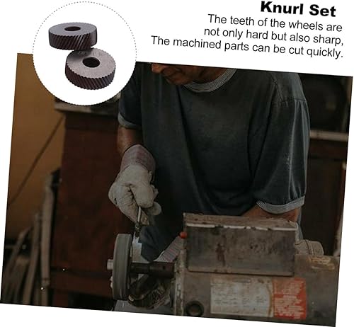 Miniatura 6 de Rueda de moleteado de acero de alta resistencia 4pcs Cabeza de pivote para torno Herramienta de moleteado grueso