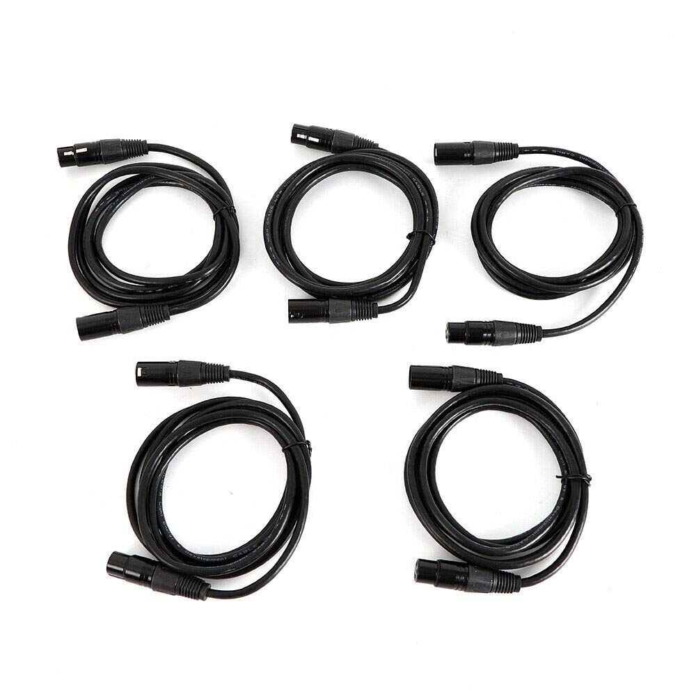 DMX - Cable de micrófono para micrófono, 2 m, para productos de iluminación de escenarios y dispositivos de audio, entrada XLR y faros de salida