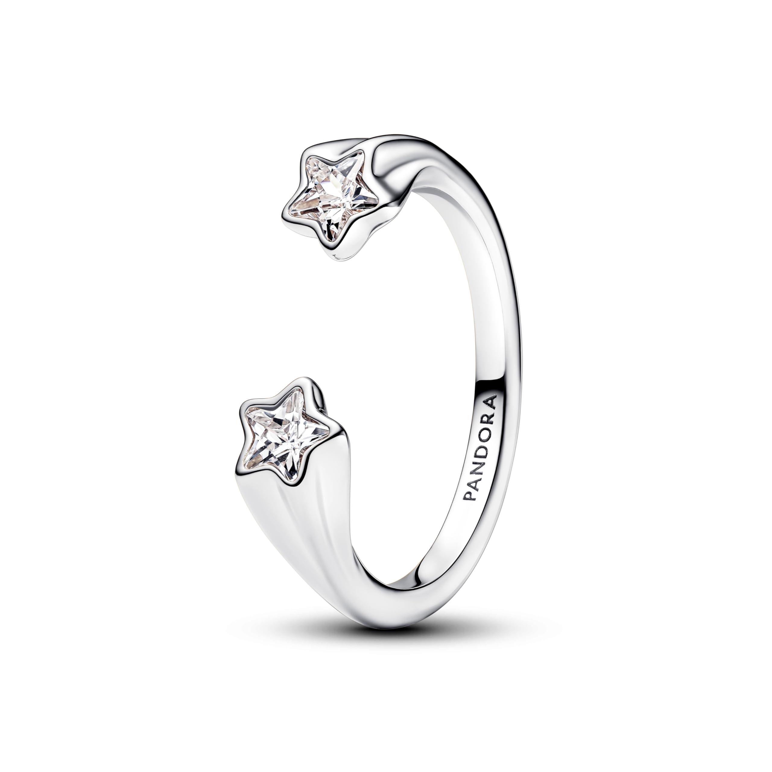 Pandora 193582C01 - Anello da donna in argento con stelle cadenti, 50/​15,​9, Argento sterling, Zirconie sintetico