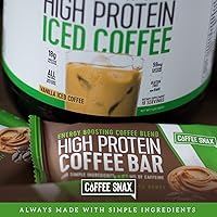 Vista 7 de Barra energética de café con proteínas hecha con cinco ingredientes simples totalmente natural sin gluten sin OMG y 056oz de proteína hecha con café