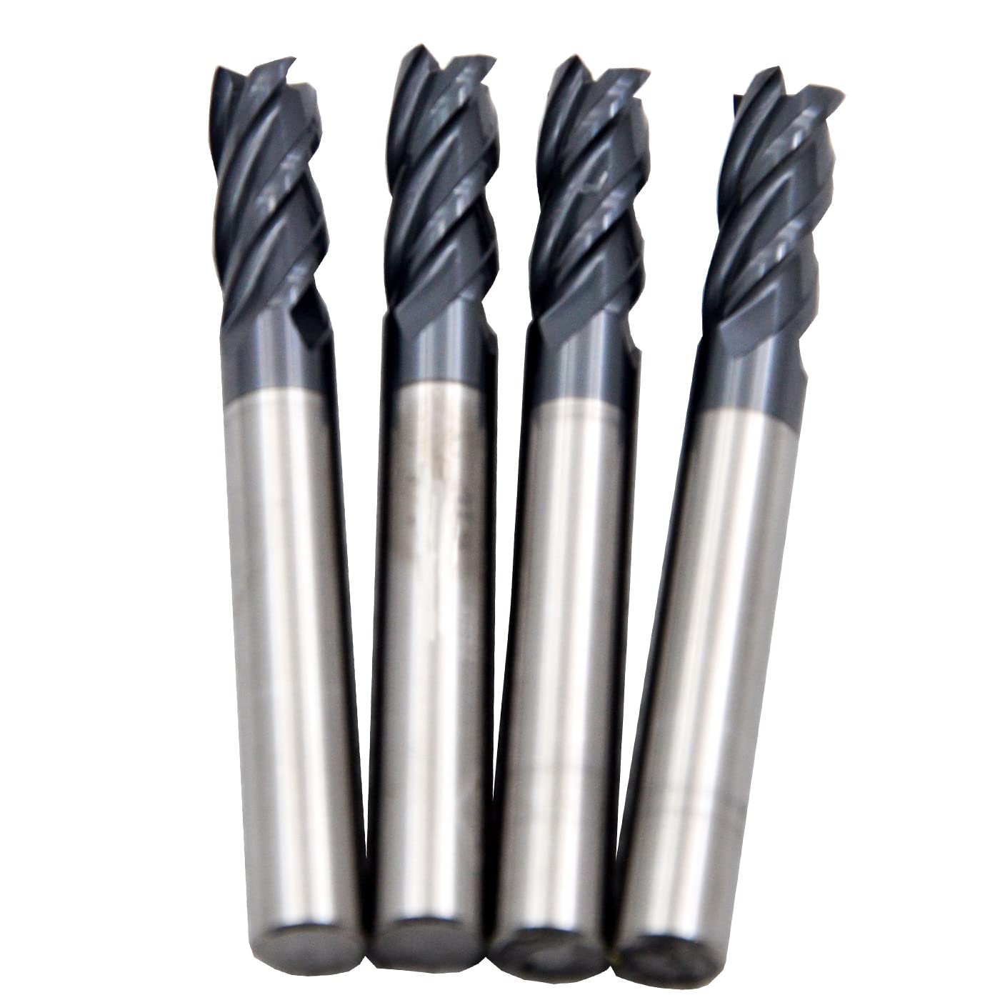 4Pcs/Lot,Micro Flat Square End Mill Cutter;Coated;2 Flute;Solid Tungsten Carbide CNC Router Bit (1mm Blade Dia+5mm Flute Length+4mm Shank Dia)