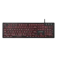 Perixx PERIBOARD-317RGB Wired Backlit USB Keyboard - Big Print Letter with RGB Illuminated LED - US English Layout