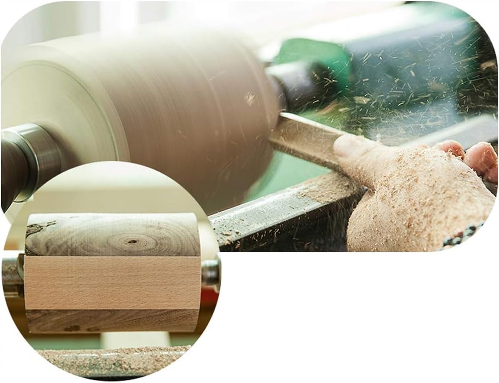 Herramientas de torneado de madera con mango de madera, ideal para aficionados a la madera, bricolaje o carpintero, herramienta duradera y versátil