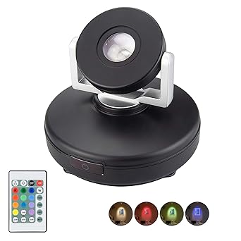 LUXSWAY Rechargeable Accent Light| Wireless Spotlights with Remote| Dimmable Picture Light with Rotatable Head| 12 Color Changing Puck Light| Stick on Light for Artwork Painting Dart Board Poster