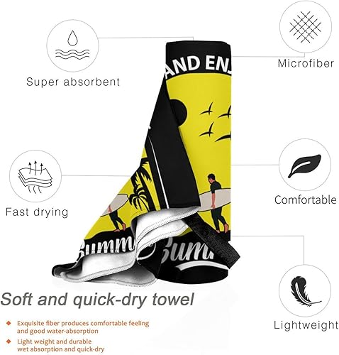 Miniatura 4 de KOSPOGO Chill and Enjoy The Summer Bath Towels 27.5"x55" Inch Super Soft Quick Dry Bath Towel Travel Gym Bathroom Bath Towels Beach Towels