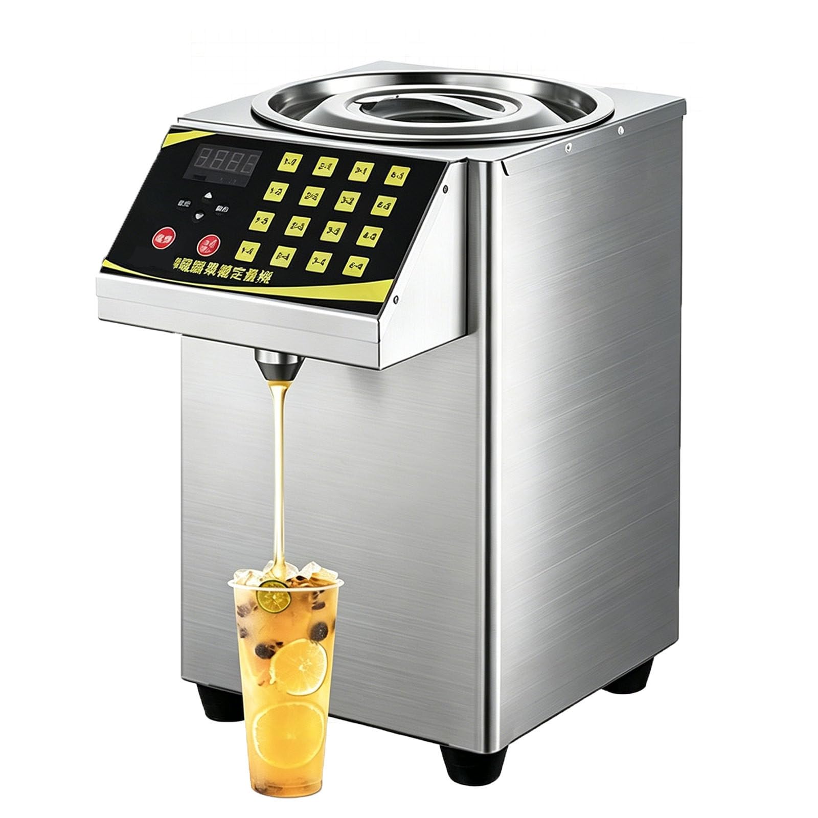 Ymnogjie 8.5L Automatic Fructose Dispenser,16 Groups StainlessSteel