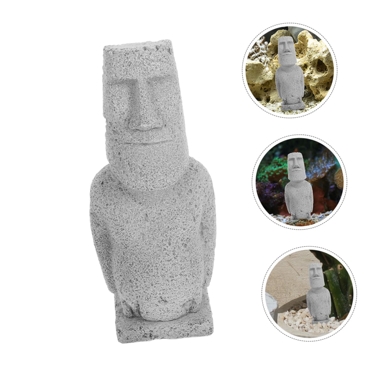 PRETYZOOM 5 Pezzi Moai Statua Ornamenti Serbatoio Di Pesce Moai Isola Di Pasqua Ornamento Fish Tank Decor Fish Tank Figurine Serbatoio Aria Acquario Accessori Per Acquario Fish Tank Statue