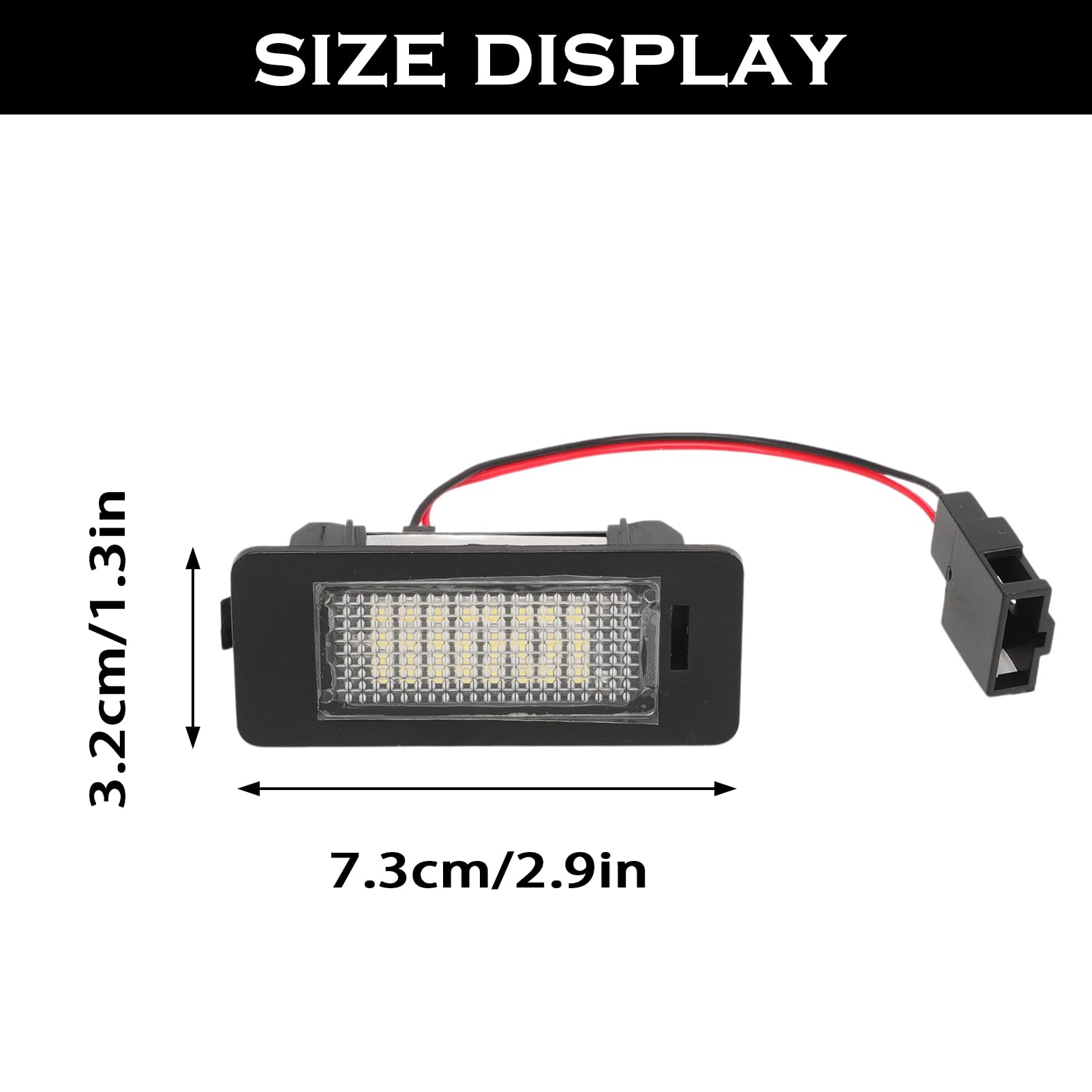 2x Luces Matricula para Audi A1 S1/A3 S3/A4 B8 8K/A4 S4/A5 S5/Q3 Q5 Q7 TT TTS Luz matrícula für VW Caddy Touran Skoda Seat 6000 K 8T0943021 4G0943021 3AF943021