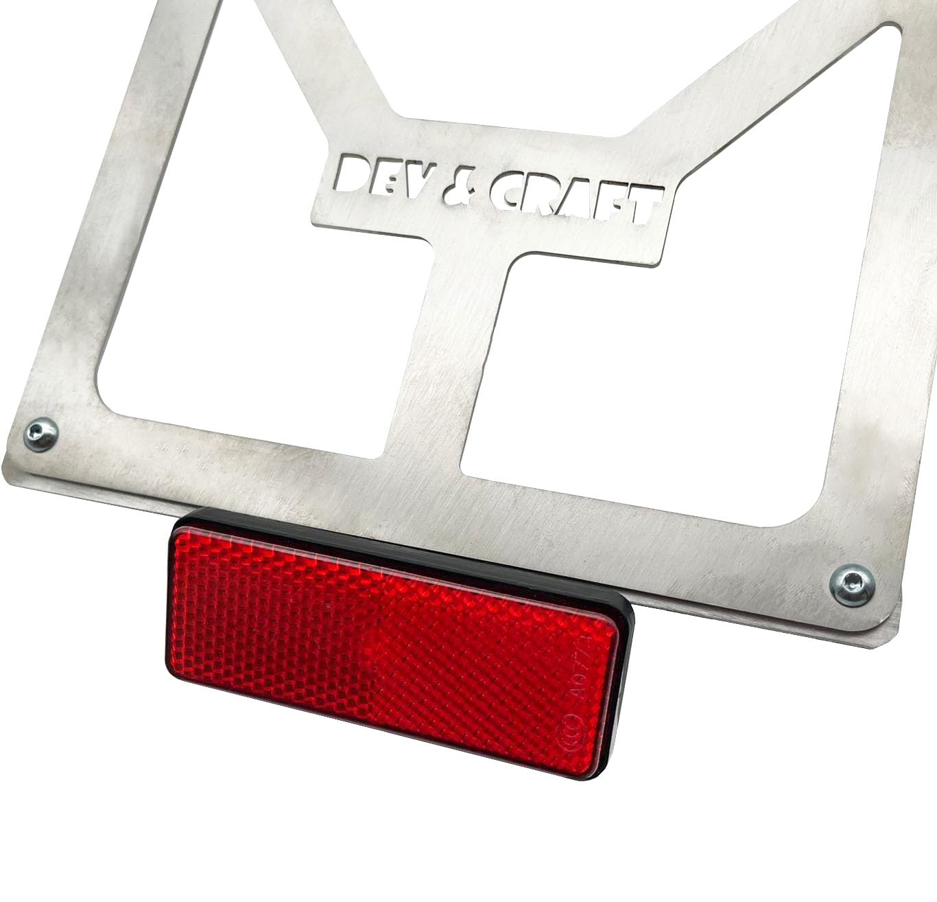 Portatarga Benelli Leoncino 800 Pieghevole Reclinabile Regolabile con Luce Targa LED (Senza Verniciatura Luce Targa Bianca + Catadiotro)