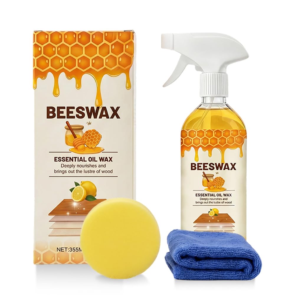 Beeswax Wood Polish Spray, 2026 New Bee S Wax Furniture Polish and Cleaner Natural Wood Polish Spray for Living Rooms,Kitchens,Wood Furniture Floors (1)