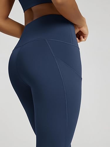 Miniatura 726 de ODODOS - Leggings tipo capri de mujer, no se traslucen y modelan el abdomen, con cintura alta y bolsillos; para hacer yoga, atletismo, ejercicio