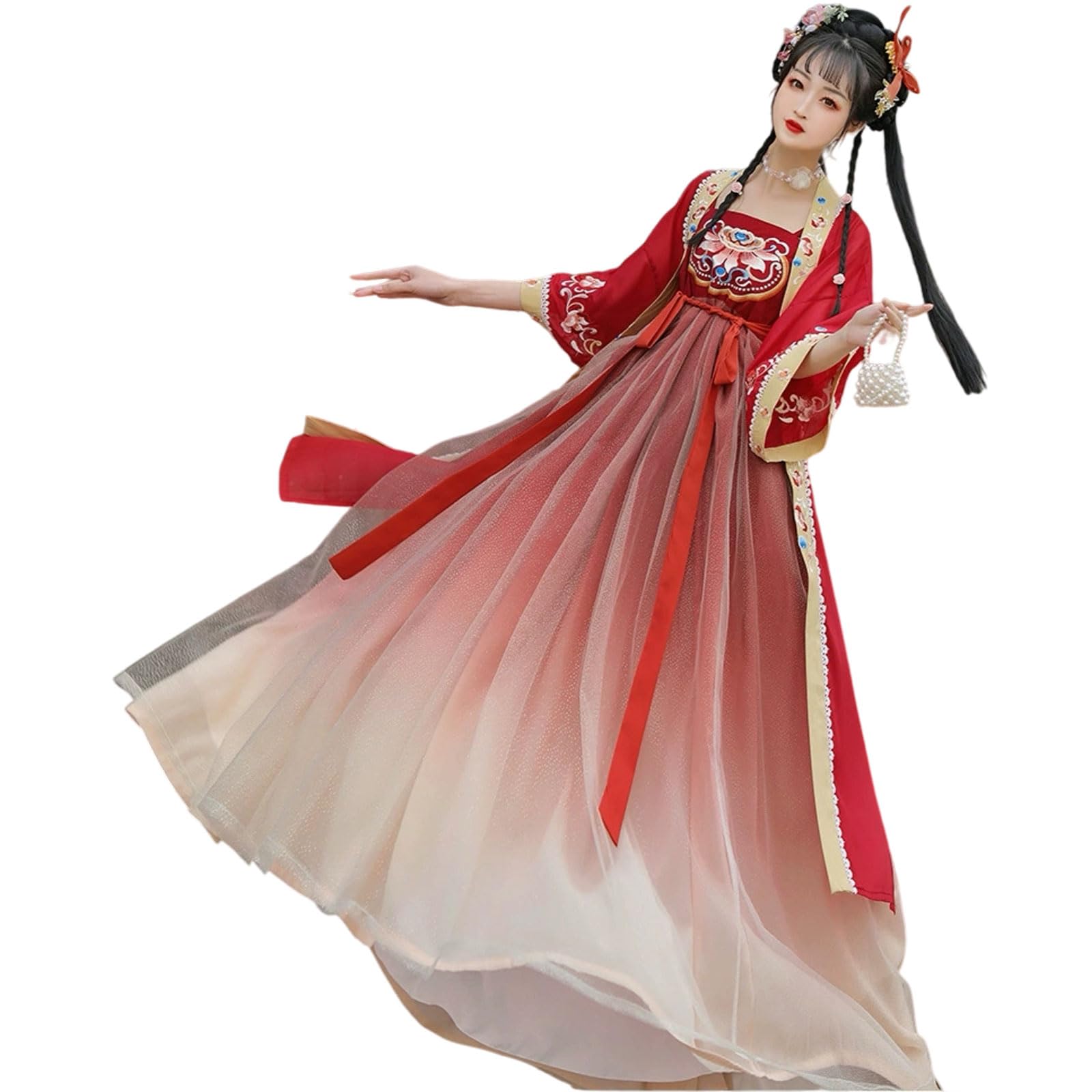 Robe ancienne Hanfu femmes manches larges costume traditionnel jupe