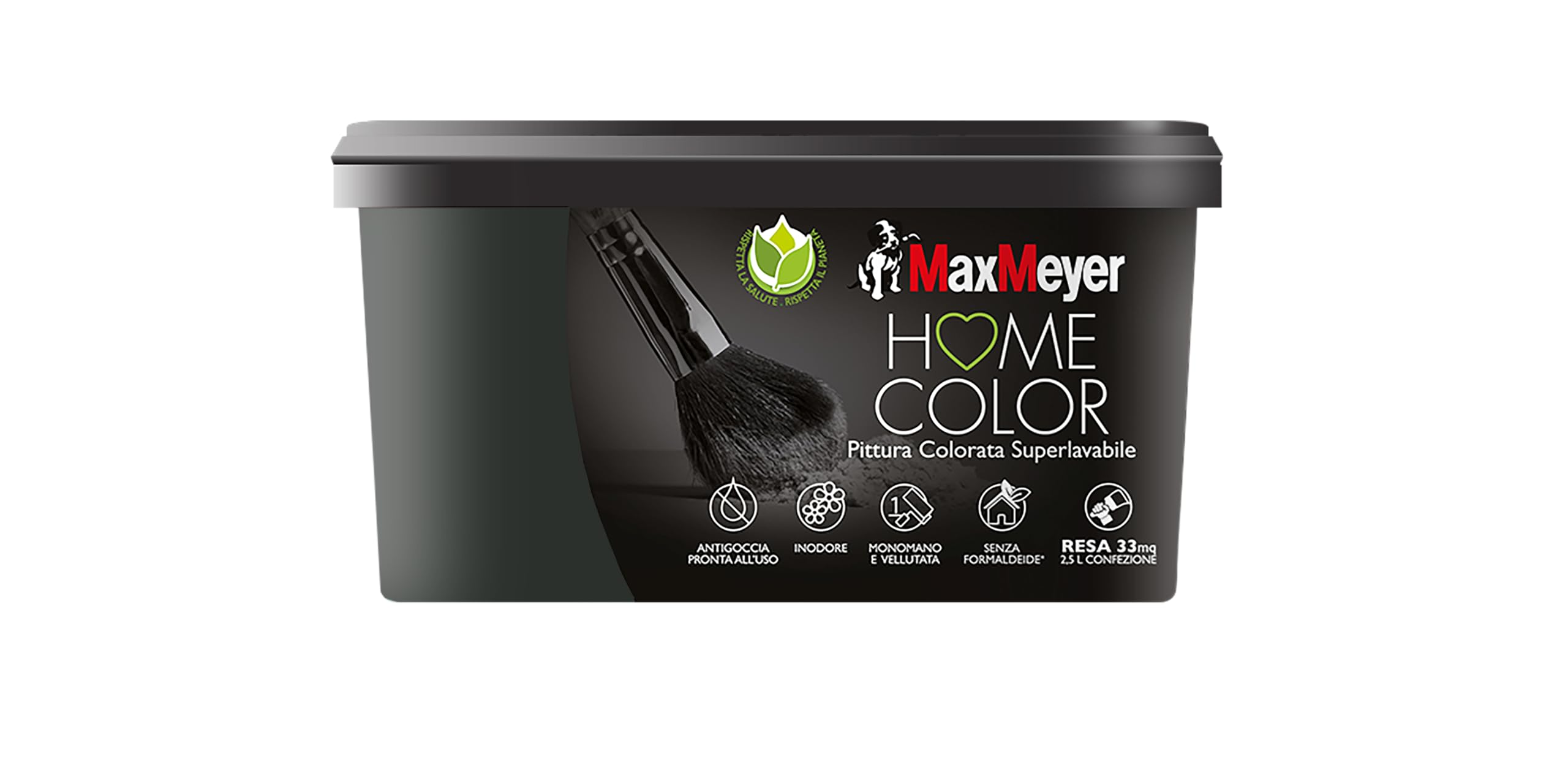 MAXMEYER PITTURA COLORATA SUPERLAVABILE HOME COLOR NERO 2,5L
