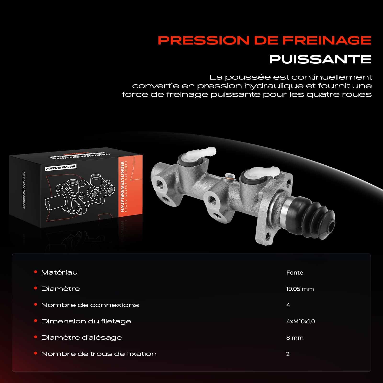 Frankberg Maître-cylindre de frein Cylindre de frein 113611015BH | Compatible avec: Scarabée, Coccinelle Cabriolet 15