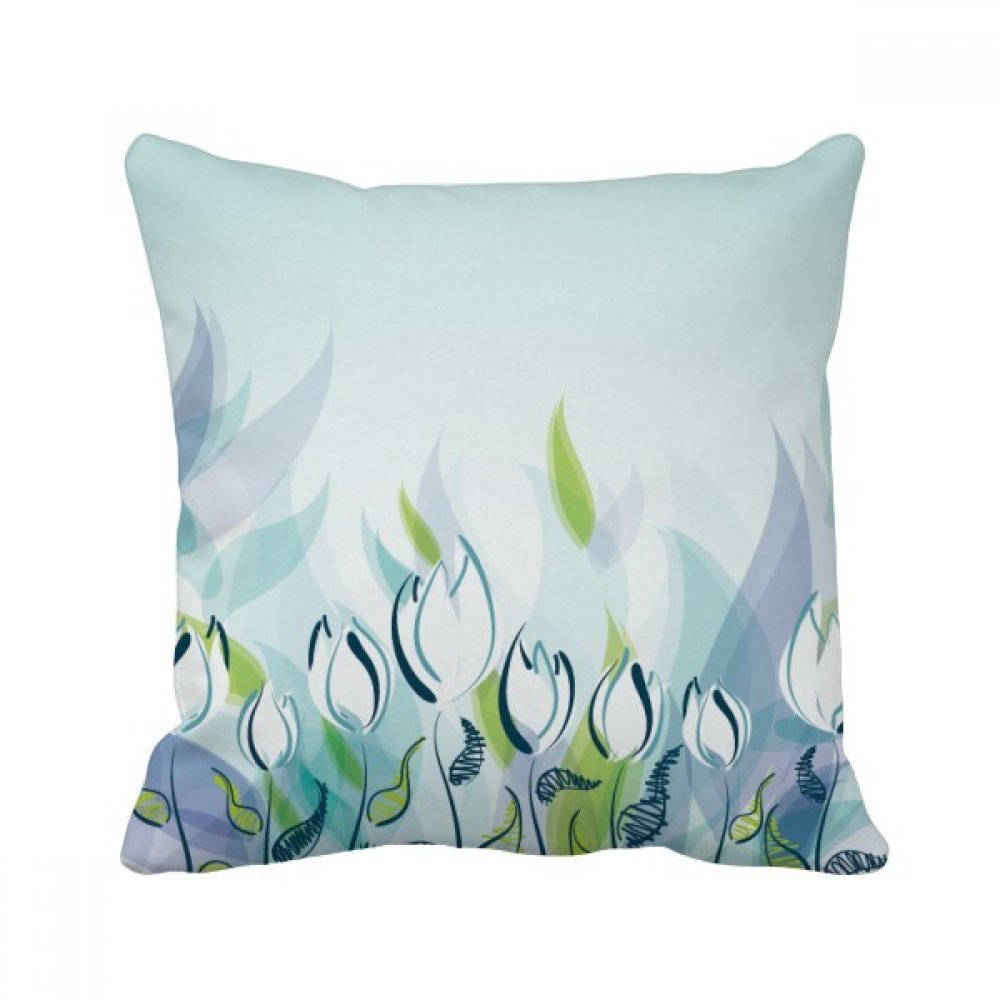 Coussin Tulipe Peinte pour Décoration Canapé Salon Ambiance Nature Coquette