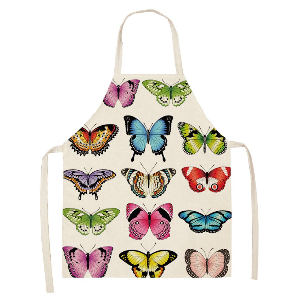 Mshtxq Mori Cocina Antiincrustante De Dibujos Animados Color Mariposa Delantal De Cocina Serie De Mariposas De Dibujos Animados 47x38cm Amazon Es Hogar
