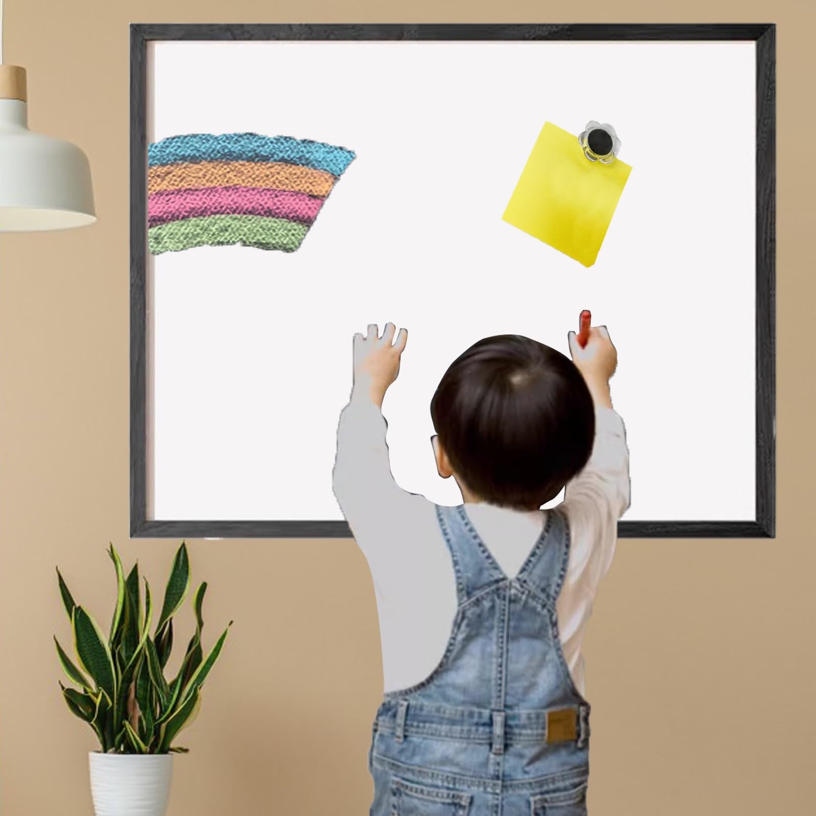 Cache pour tableau électrique 60x50 cm - Panneau aimanté décoratif pour une entrée épurée