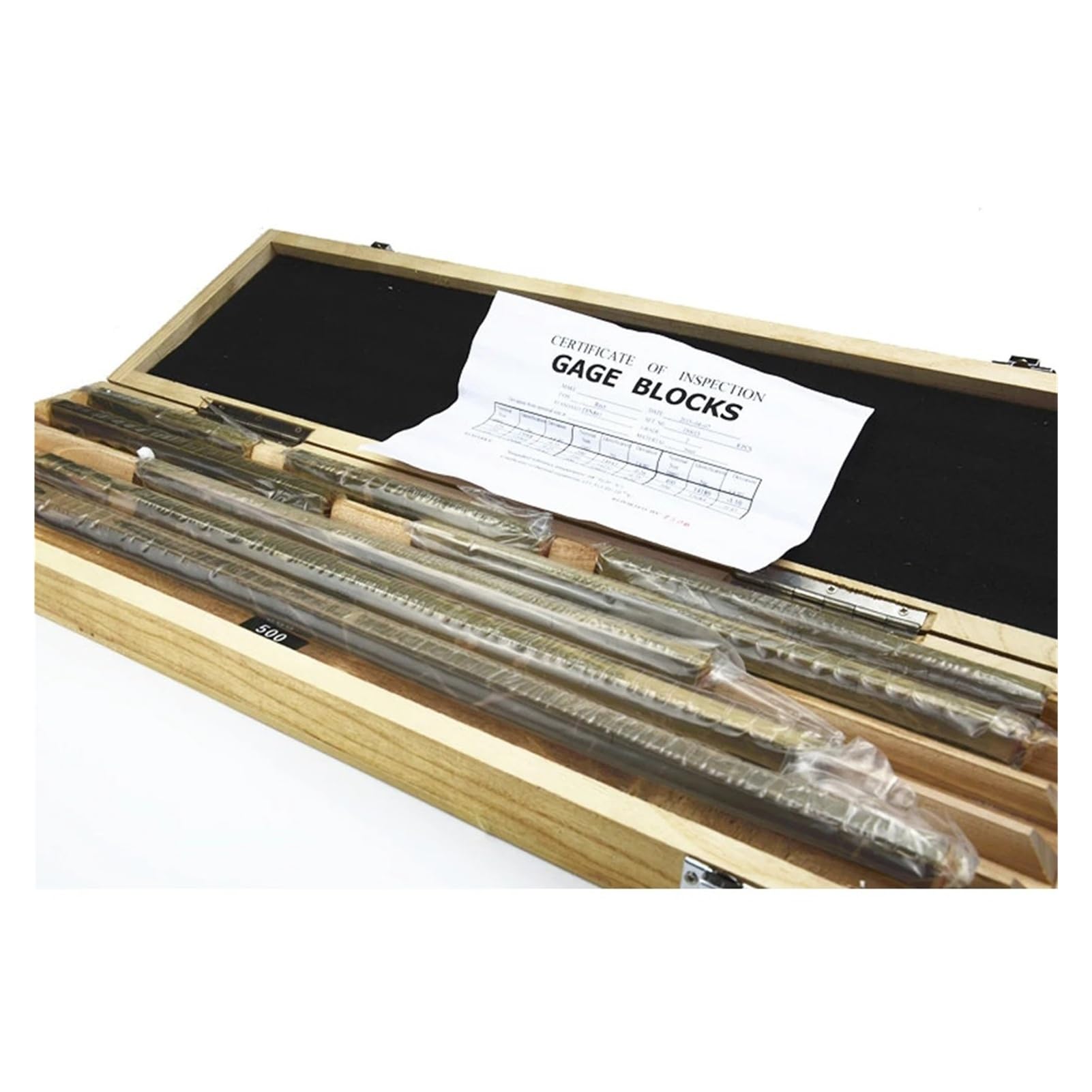 Set di blocchetti rettangolari for metrico, calibro 0/1/2/3, grado 125-500 mm, 8 pezzi/set per la metrologia professionale(2 Grade)