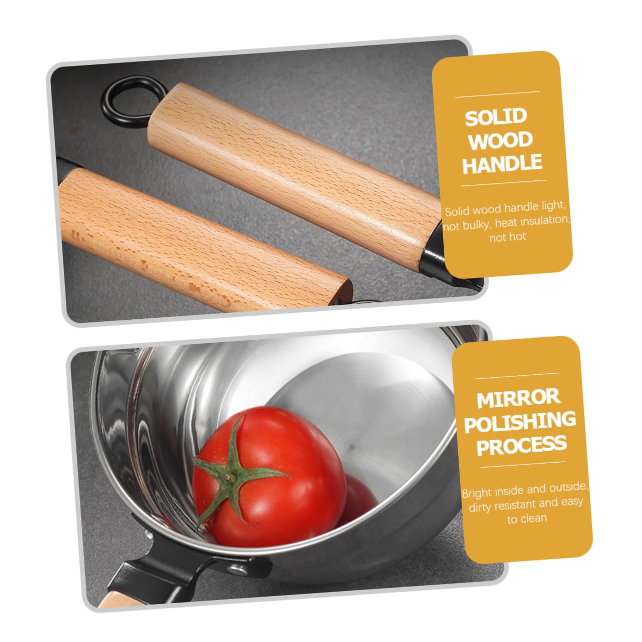 Cucharón de Agua de Acero Inoxidable Mango de Madera, Gran Capacidad y Diseño Colgable para Cocina y Jardín