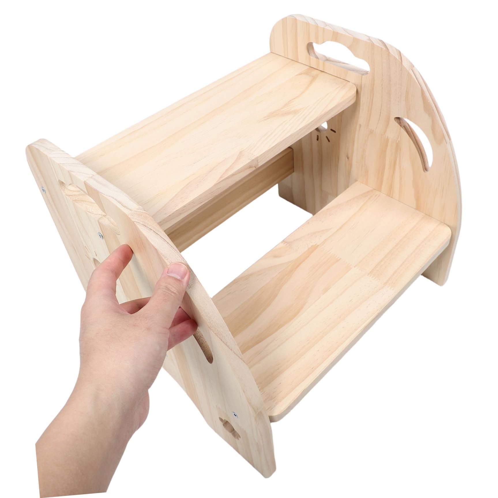 Taburete de Madera para Niños con 2 Escalones 38x32x32 Cm