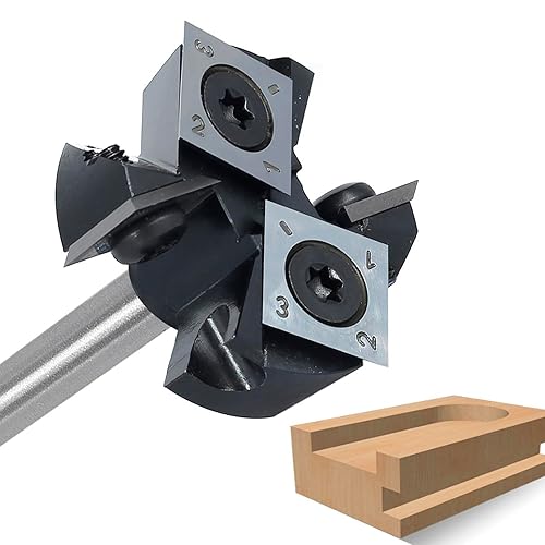 Brocas de enrutador de superficie de Spoilboard 14 "Shank,1-12" Diámetro de corte. 2+2 Diseño de cuchillo de inserción indexable,Brocas