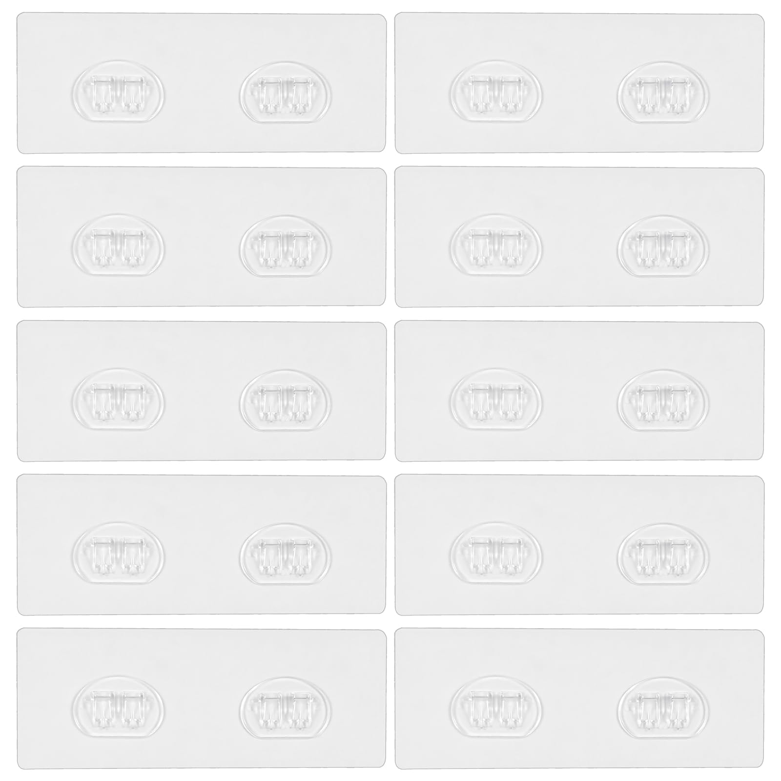 Jxztiecy 10 Pack Shower Caddy Adhesive Replacement Shower Shelf Strong Adhesive Hooks No Drilling Transparent WaterProof Strips for