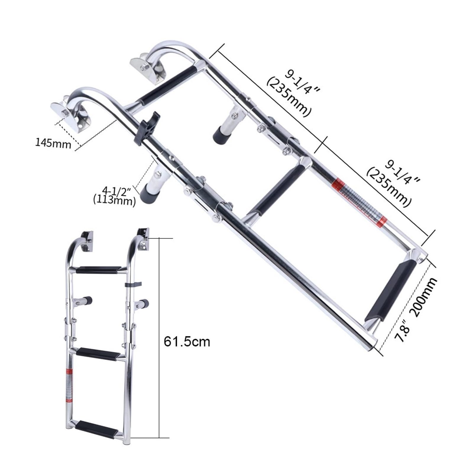 Scale Pieghevoli In Acciaio Inox Scaletta For Barca Sicura E Antiscivolo | Scale Di Poppa Montate Lateralmente Scale D'imbarco Gradini D'imbarco For Navi Hardware For Navi