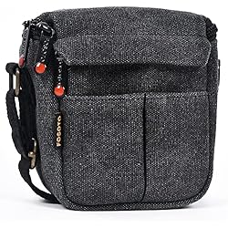 Estuche Para Camara Digital FOSOTO Bolsa Funda Estuche para Cámaras Digitales Compactas,Ligera y Pequeña,con Bandolera de Hombro,Compatible con Carnon PowerShot G7 X Mark II IXUS 185 190 Fujifilm XE3 Sony Nikon