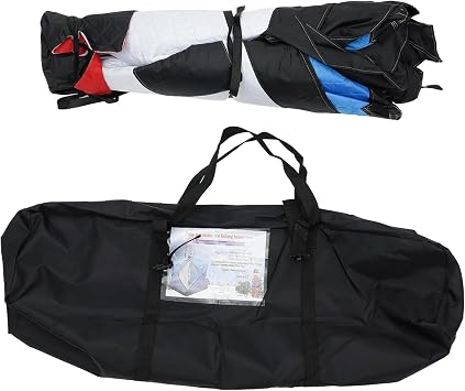 2 Person Ice Fishing Shelter, Pop-Up Portable Ice Fishing Tent with Carry Bag and Anchors,Zippered Door, Waterproof Oxford Fabric for Ice Fishing Winter Fishing