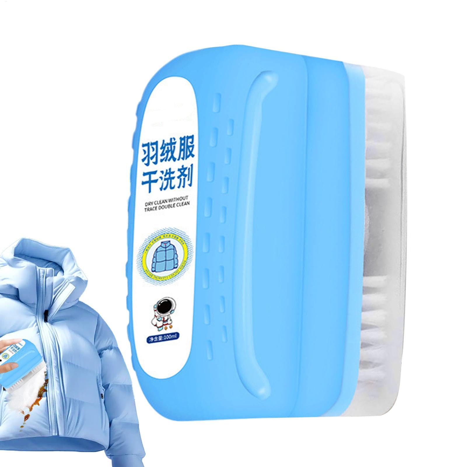 Jacket Agent - Down Jacket Cleaner | 100ml Jacket Dry Cleaning Agent | Down Jacket Dry Cleaning Agent | Waterless Dry Cleaning Agent With Brush Head | Down Feather Cleaner For Down Jackets