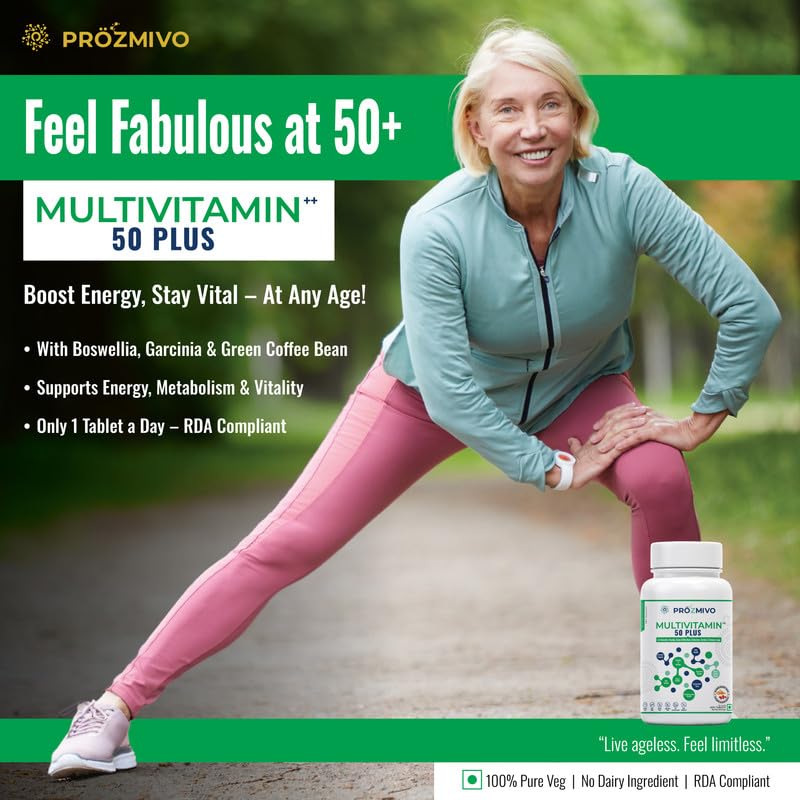 Prozalo Multivitamin ++ (Boswelia, Rosship, Green Coffee Beans, Colostrum, Garcinia, Curcuma Longa extracts) for women and men for more than 50 years of age) with significant minerals and vitamins, alfalfa. 60 bullets