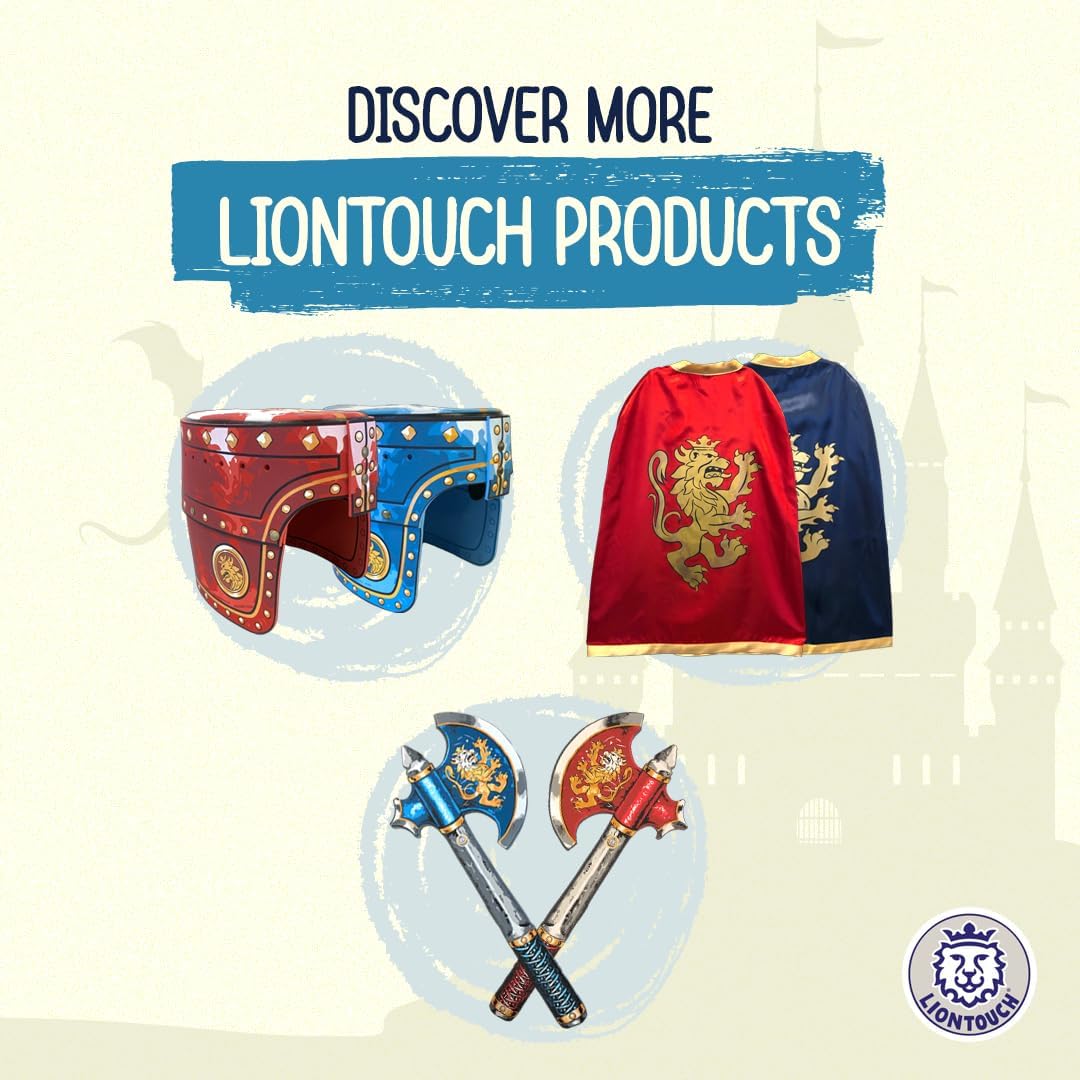 Liontouch - Mini Lion Foam Swords, Blue/Red | Toys for Toddler Boys Aged 3-6 Years - 13.8 in | Medieval Pocket Dagger with Gemstone for Pretend Play | Safe Weapons & Knight Costume Dress Up Accessory - Image 5