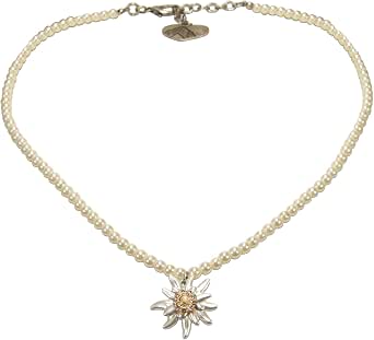 Alpenflüstern Collana tradizionale bavarese Greta – collana tradizionale bavarese – elegante gioiello tradizionale da donna, collana Dirndl (bicolore) DHK320, Zinco