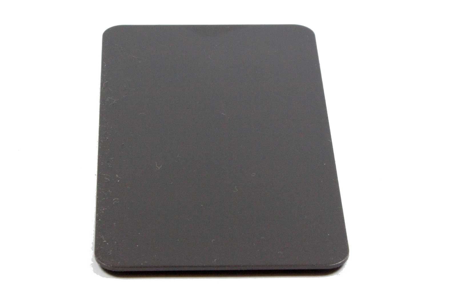 Business Card Size Anodized Aluminum Metal Blanks 2" x 3.55" x 0.04" 1mm Thick (Pack of 10) (Gun Metal)