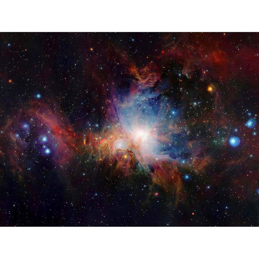 Wee Blue Coo Space Infrared View Orion Nebula Art Print Poster Wall Decor 12X16 Inch