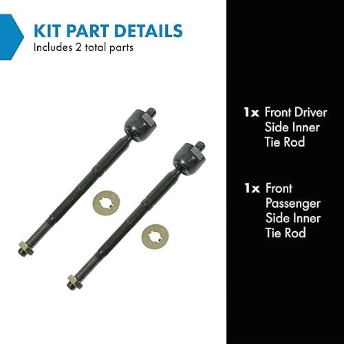 Miniatura 395 de TRQ Juego de barras de acoplamiento exteriores compatibles con Chevrolet Cruze Volt 2016-2019