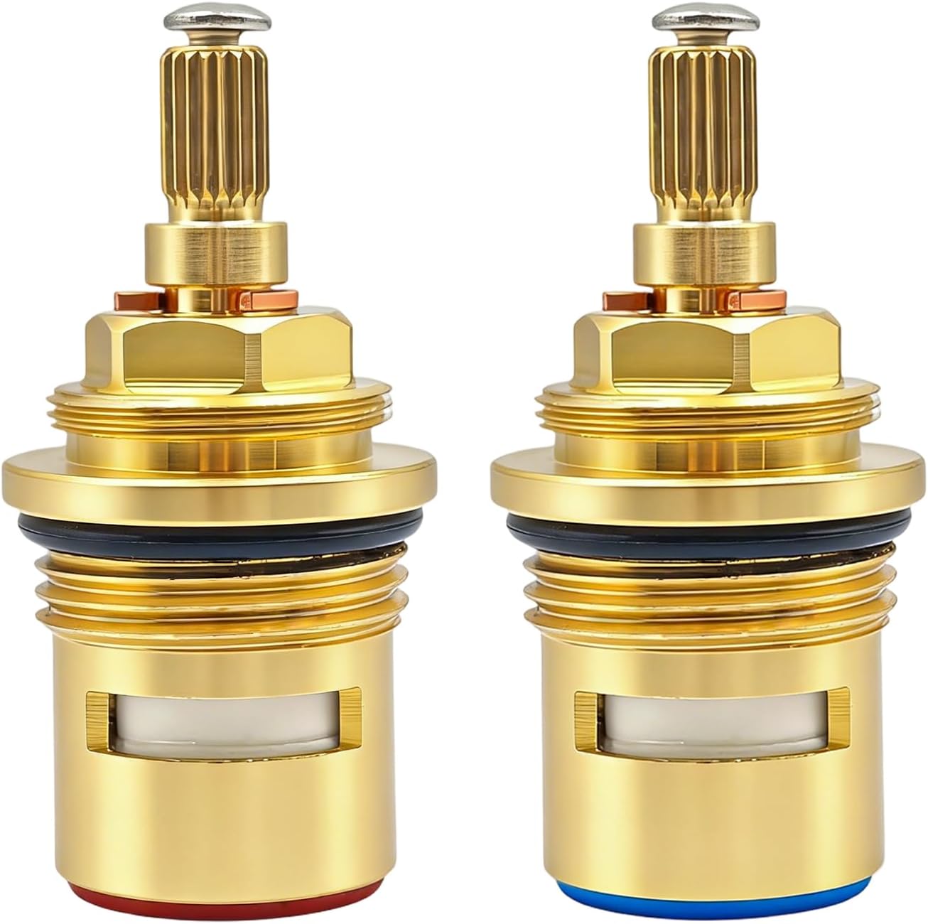 45887000 45888000 2 Pack Ceramic Cartridge Compatible with Grohe Faucet Bathroom Sink Faucet, 3/4 Inch Cold and Hot Water Replacement for Ceramic Cartridges