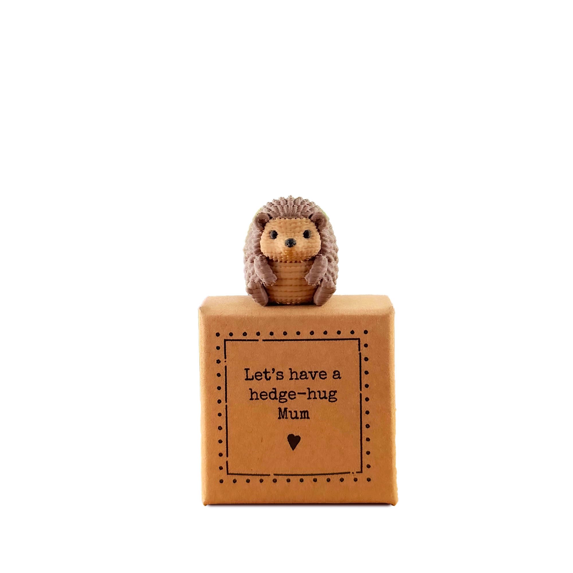 Image Industry “Let’s Have a Hedge-Hug Mum” Tiny Little Gift – Hedgehog Mini Figurine Keepsake | Mother’s Day Sentimental Gift | Cute UK Handmade Token Present for Mum