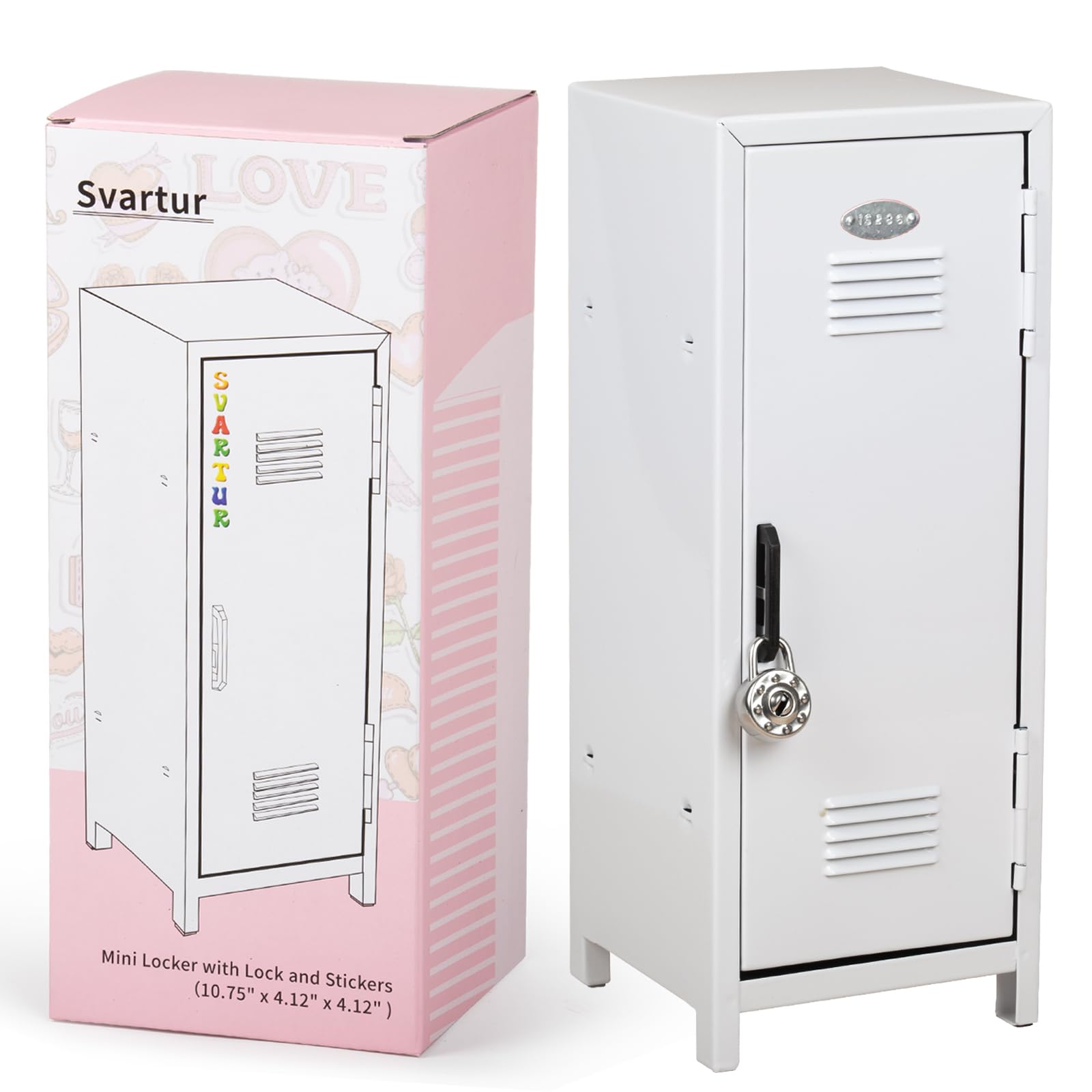 Amazon.co.jp: Svartur ミニロッカー ロック&キー付き